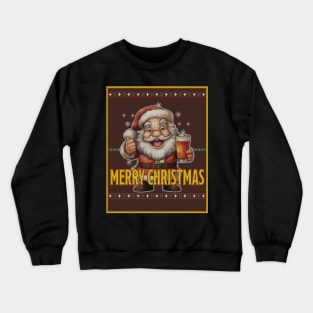 Drink Up Santa Crewneck Sweatshirt